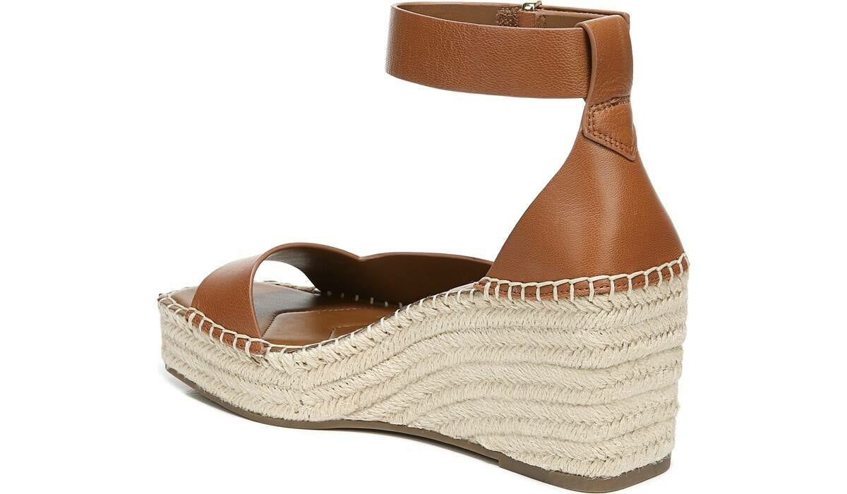 Franco Camera Espadrille Wedge Sandal - Cognac Leather