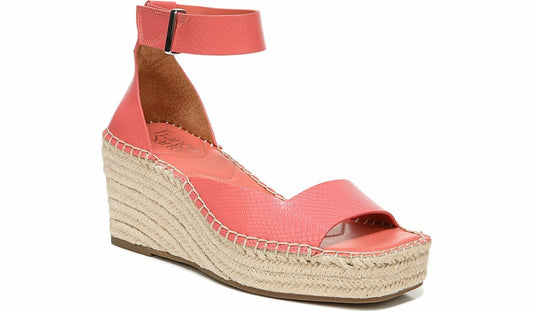 Franco Camera Espadrille Wedge Sandal - Coral Snake Print Faux Leather
