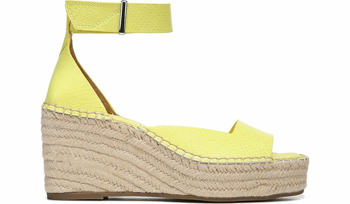 Franco Camera Espadrille Wedge Sandal - Limeade Snake Faux Leather