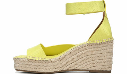 Franco Camera Espadrille Wedge Sandal - Limeade Snake Faux Leather