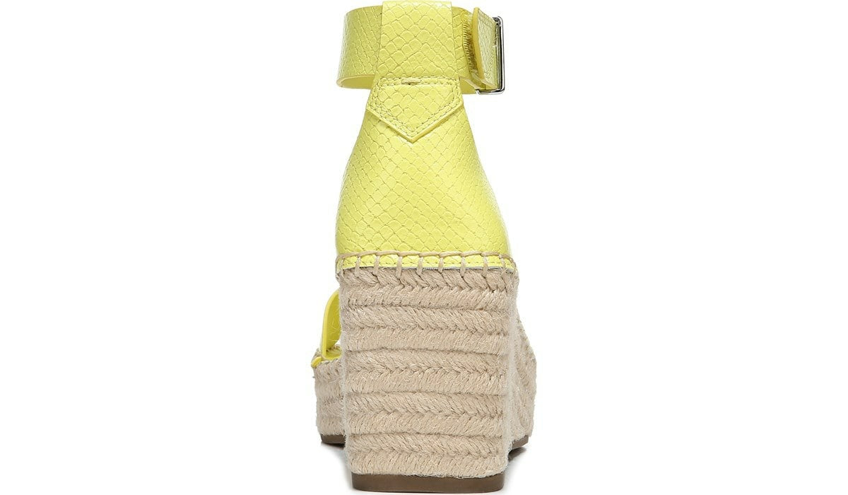Franco Camera Espadrille Wedge Sandal - Limeade Snake Faux Leather