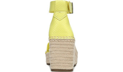 Franco Camera Espadrille Wedge Sandal - Limeade Snake Faux Leather