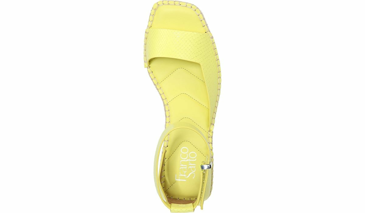 Franco Camera Espadrille Wedge Sandal - Limeade Snake Faux Leather