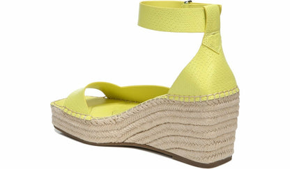 Franco Camera Espadrille Wedge Sandal - Limeade Snake Faux Leather