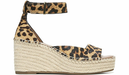 Franco Camera Espadrille Wedge Sandal - Leopard Calf Hair