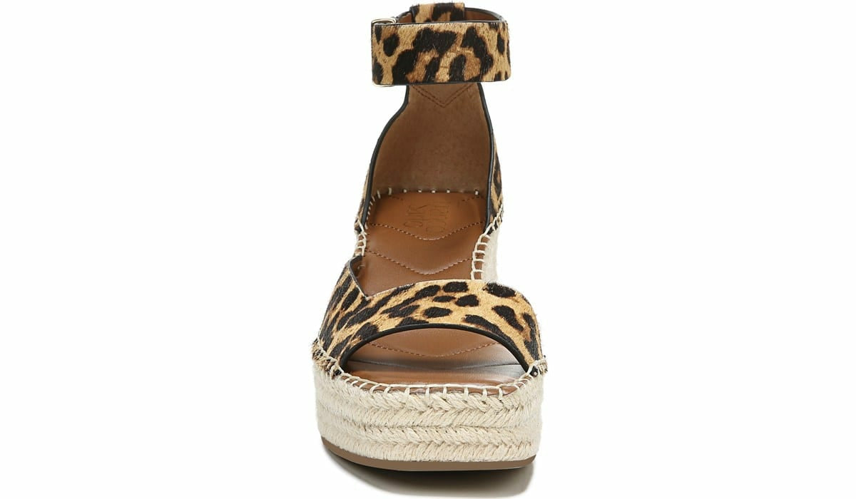Franco Camera Espadrille Wedge Sandal - Leopard Calf Hair