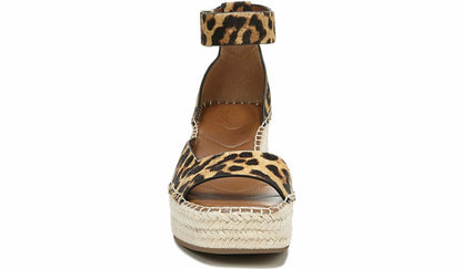 Franco Camera Espadrille Wedge Sandal - Leopard Calf Hair