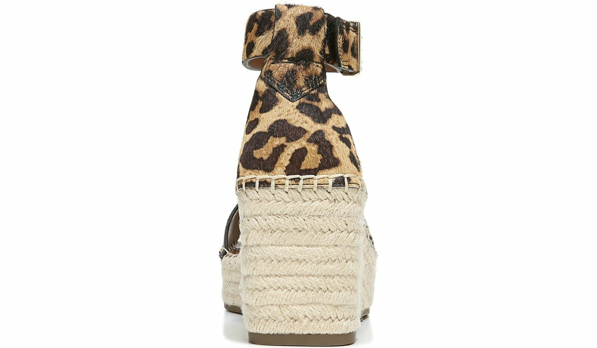 Franco Camera Espadrille Wedge Sandal - Leopard Calf Hair