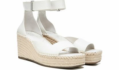 Franco Camera Espadrille Wedge Sandal - Putty Snake Print Faux Leather