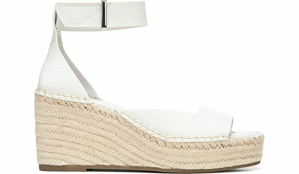 Franco Camera Espadrille Wedge Sandal - Putty Snake Print Faux Leather