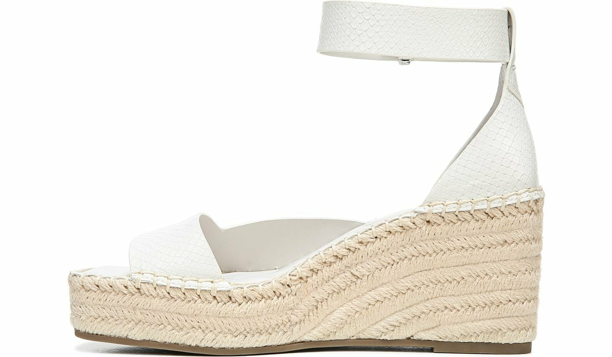 Franco Camera Espadrille Wedge Sandal - Putty Snake Print Faux Leather