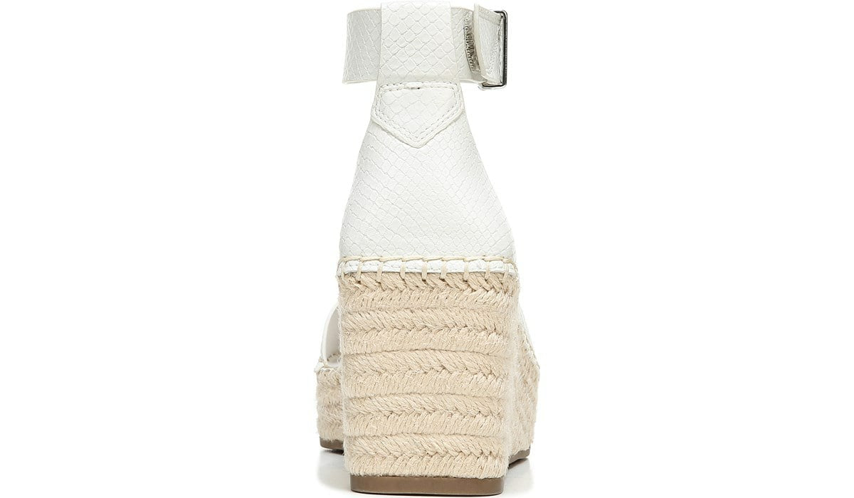 Franco Camera Espadrille Wedge Sandal - Putty Snake Print Faux Leather