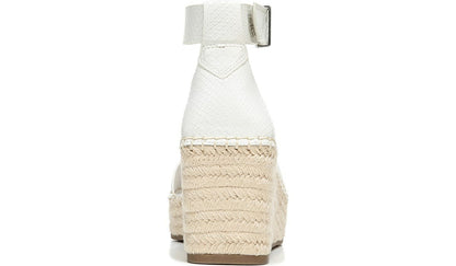 Franco Camera Espadrille Wedge Sandal - Putty Snake Print Faux Leather