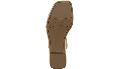 Franco Carezza Espadrille Wedge Sandal - Gold Faux Leather
