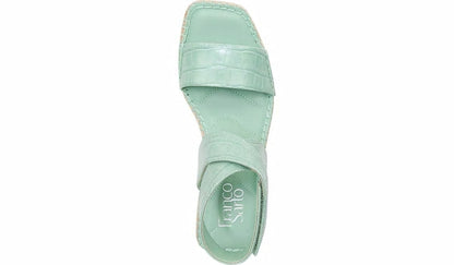 Franco Carezza Espadrille Wedge Sandal - Mint Leather