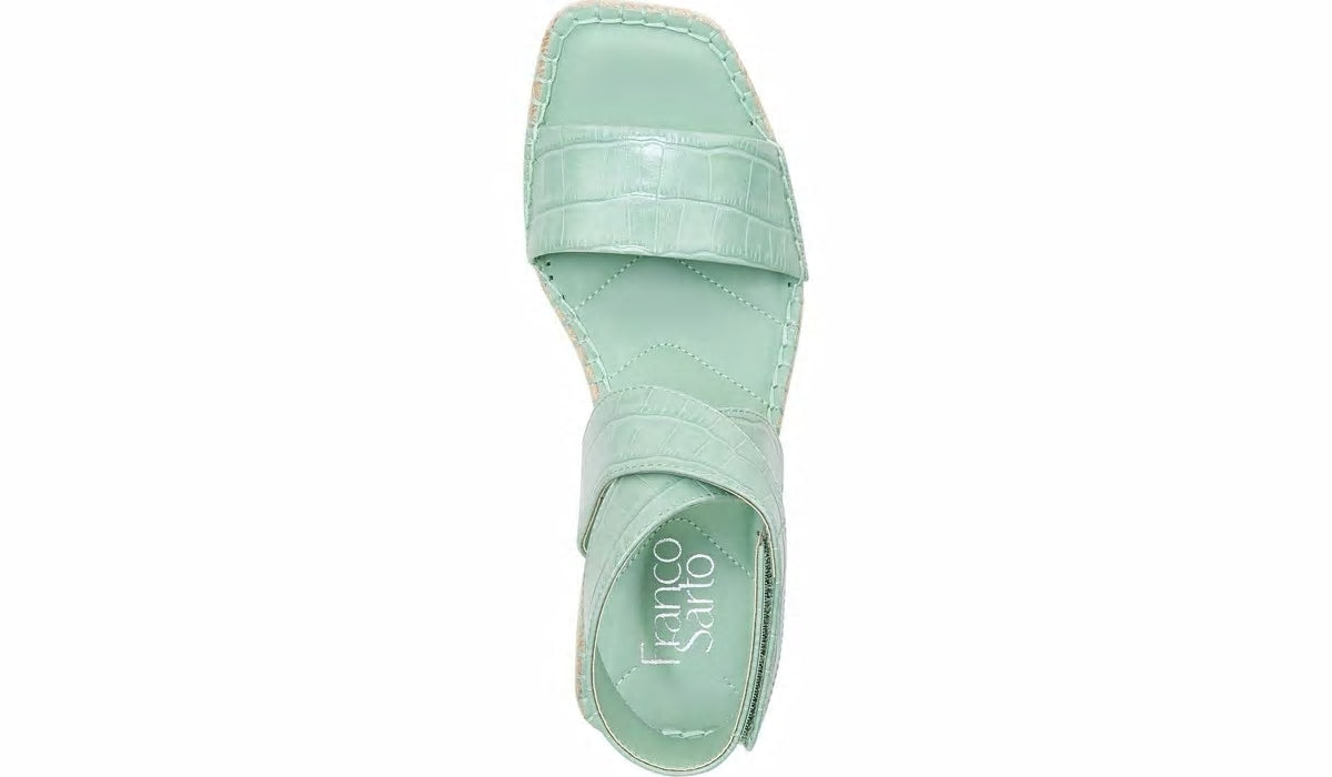 Franco Carezza Espadrille Wedge Sandal - Mint Leather