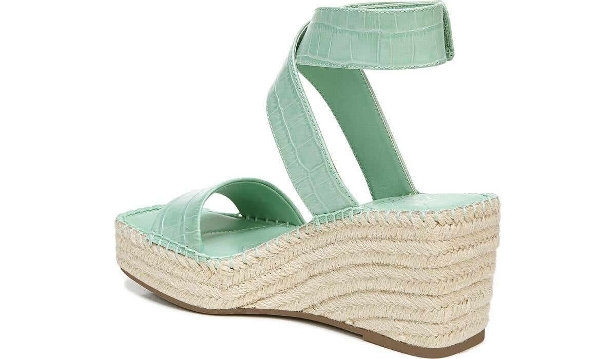 Franco Carezza Espadrille Wedge Sandal - Mint Leather