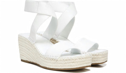 Franco Carezza Espadrille Wedge Sandal - White Leather