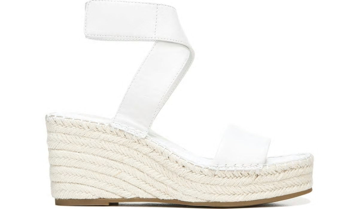 Franco Carezza Espadrille Wedge Sandal - White Leather