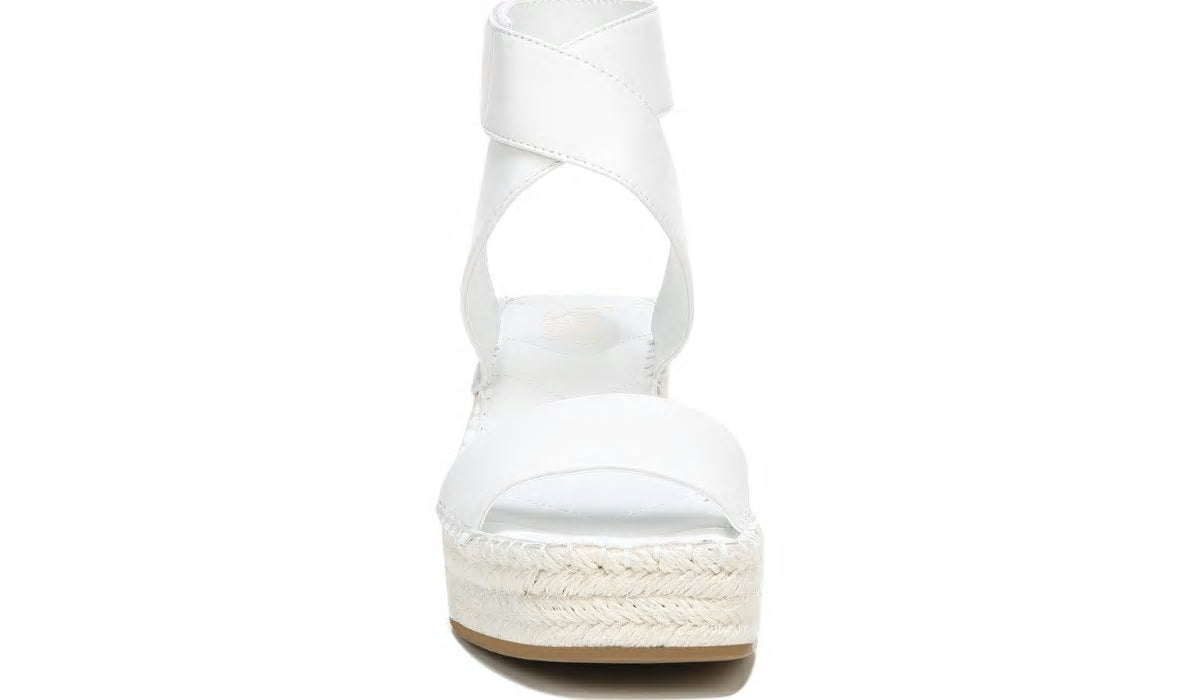 Franco Carezza Espadrille Wedge Sandal - White Leather