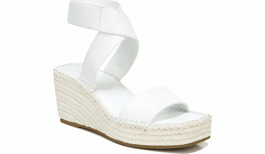 Franco Carezza Espadrille Wedge Sandal - White Leather