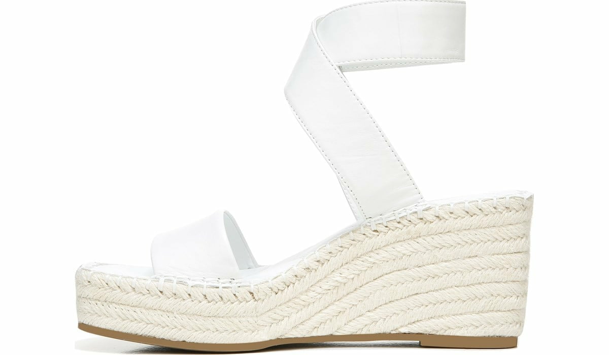 Franco Carezza Espadrille Wedge Sandal - White Leather