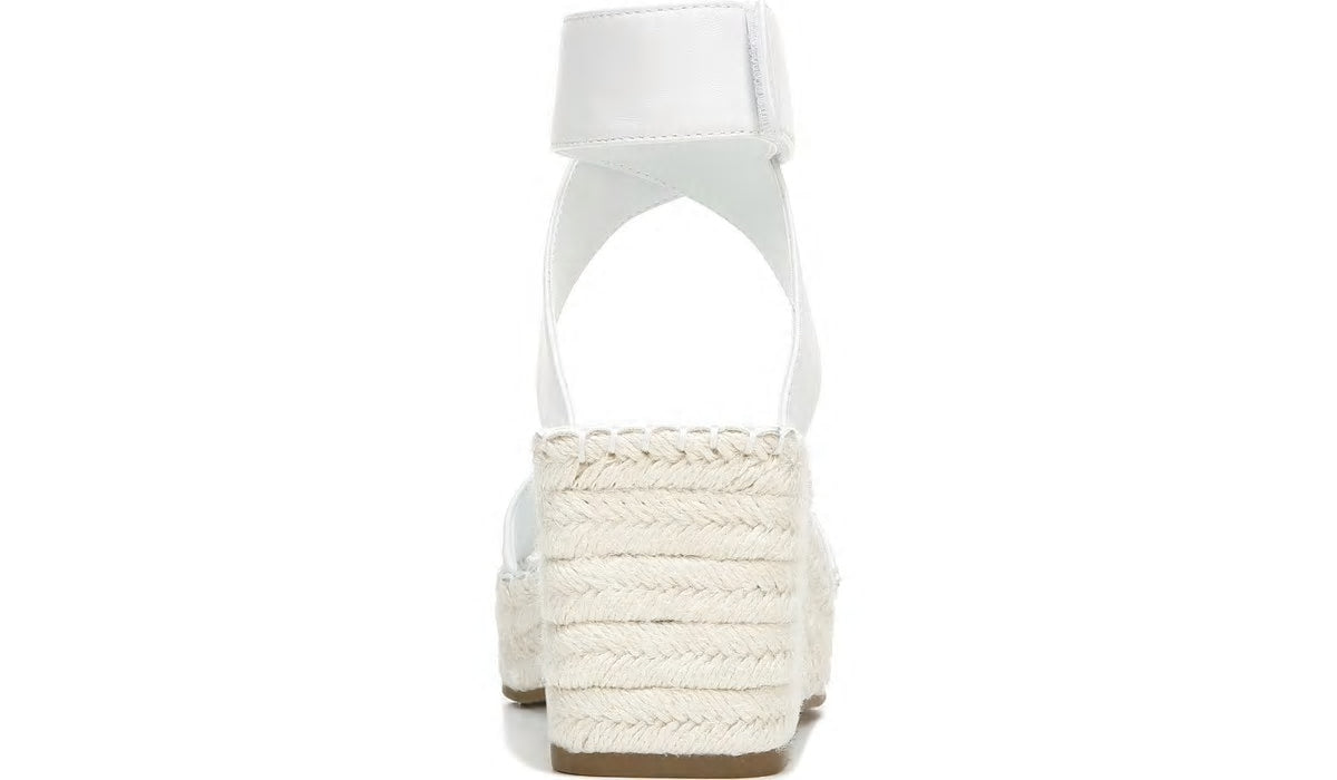 Franco Carezza Espadrille Wedge Sandal - White Leather