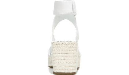 Franco Carezza Espadrille Wedge Sandal - White Leather
