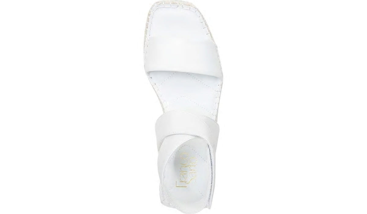 Franco Carezza Espadrille Wedge Sandal - White Leather