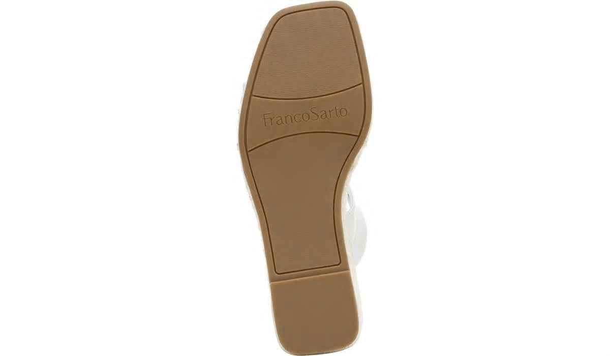 Franco Carezza Espadrille Wedge Sandal - White Leather
