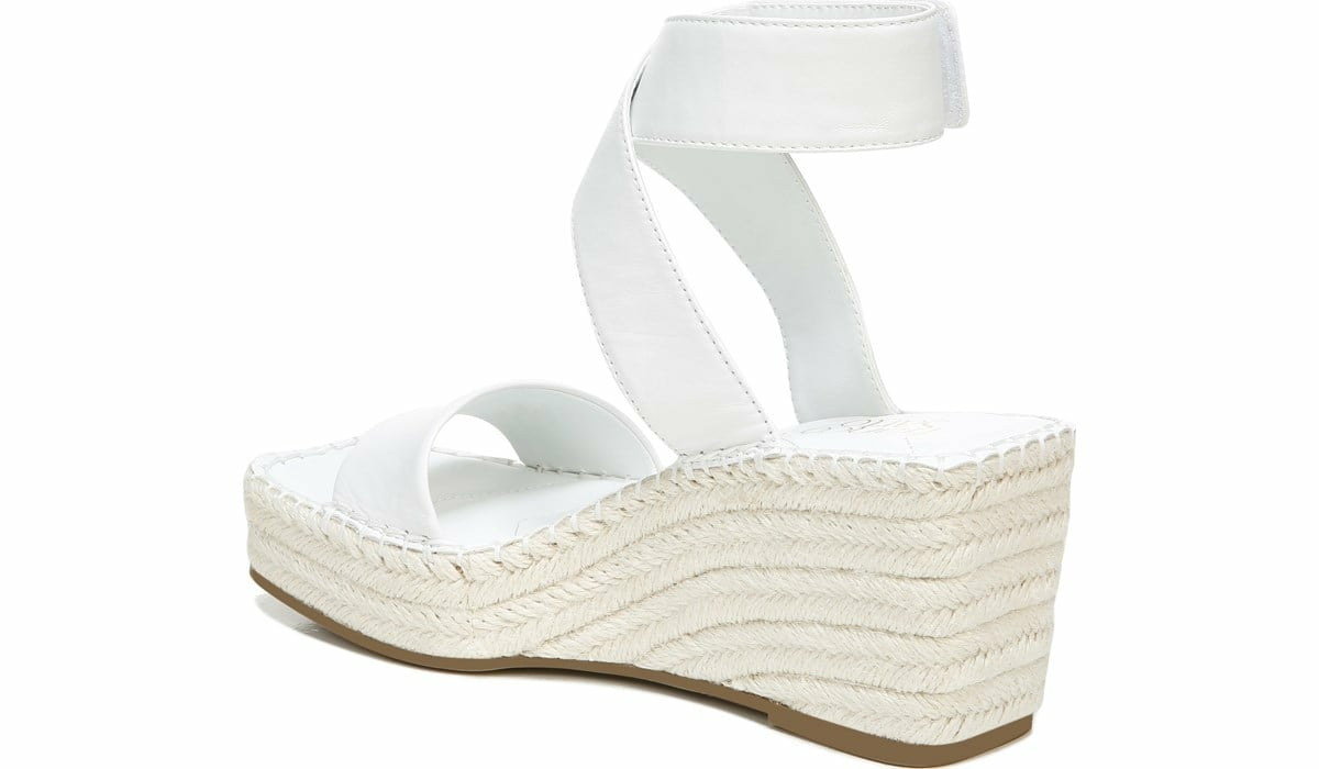 Franco Carezza Espadrille Wedge Sandal - White Leather