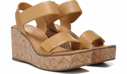 Franco Sweety Platform Wedge Sandal - Camel Leather