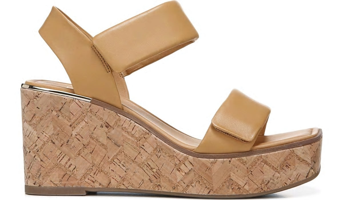 Franco Sweety Platform Wedge Sandal - Camel Leather