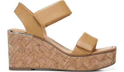 Franco Sweety Platform Wedge Sandal - Camel Leather