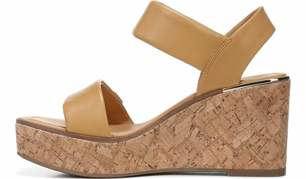 Franco Sweety Platform Wedge Sandal - Camel Leather