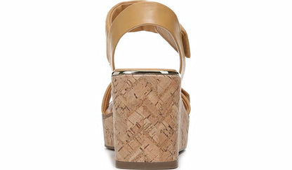 Franco Sweety Platform Wedge Sandal - Camel Leather
