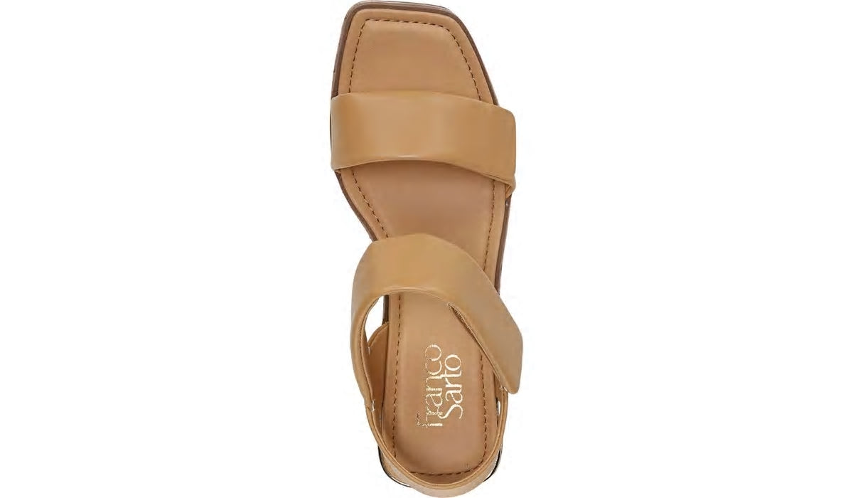 Franco Sweety Platform Wedge Sandal - Camel Leather