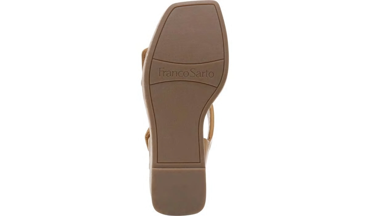 Franco Sweety Platform Wedge Sandal - Camel Leather