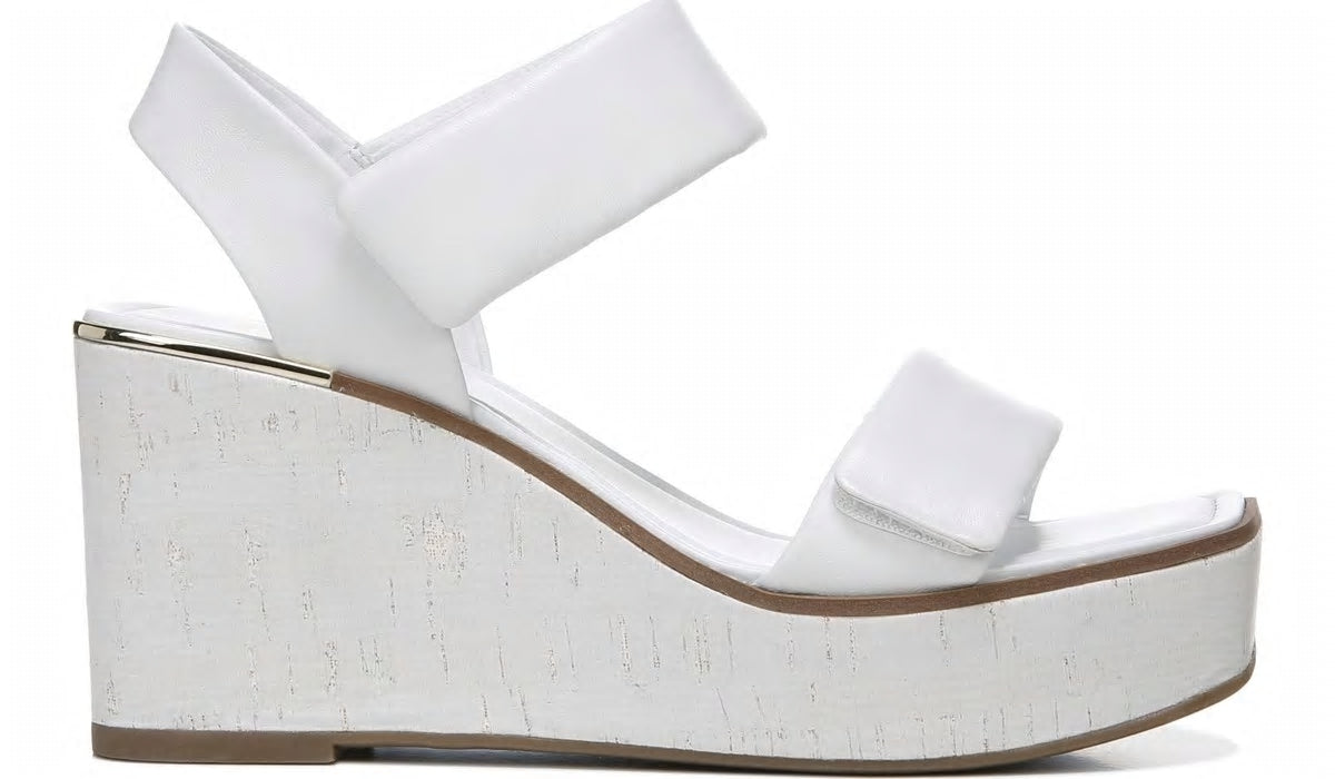 Franco Sweety Platform Wedge Sandal - White Leather