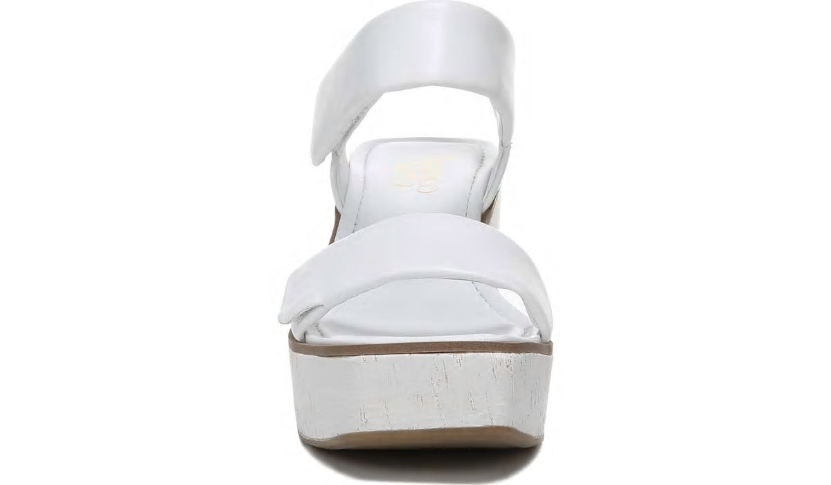 Franco Sweety Platform Wedge Sandal - White Leather