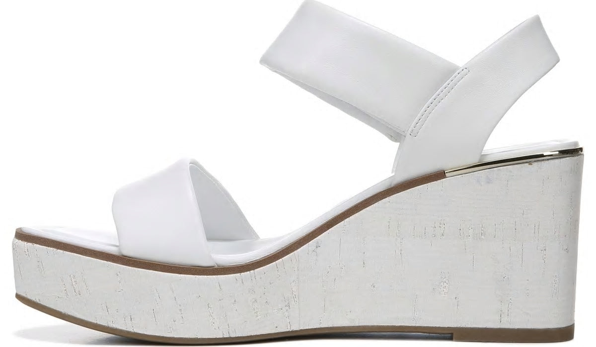 Franco Sweety Platform Wedge Sandal - White Leather