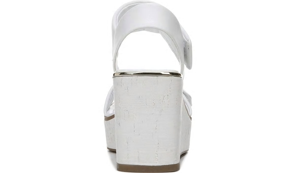 Franco Sweety Platform Wedge Sandal - White Leather