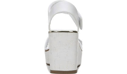 Franco Sweety Platform Wedge Sandal - White Leather