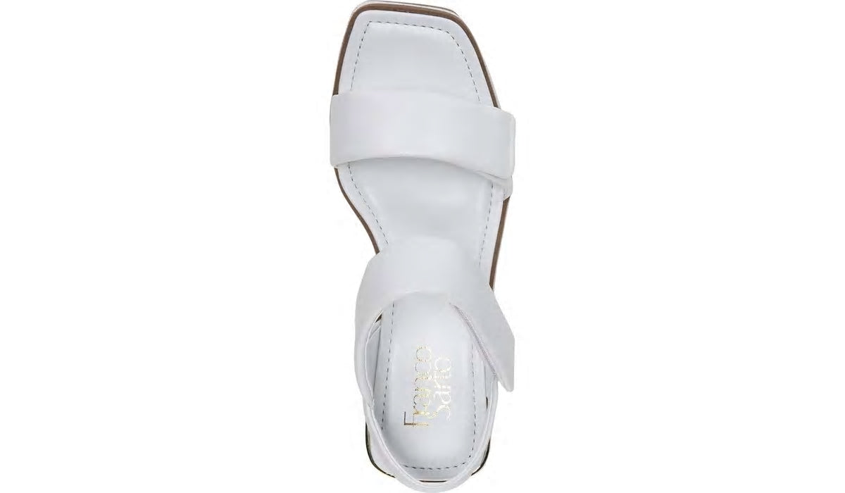 Franco Sweety Platform Wedge Sandal - White Leather