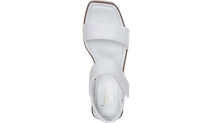 Franco Sweety Platform Wedge Sandal - White Leather