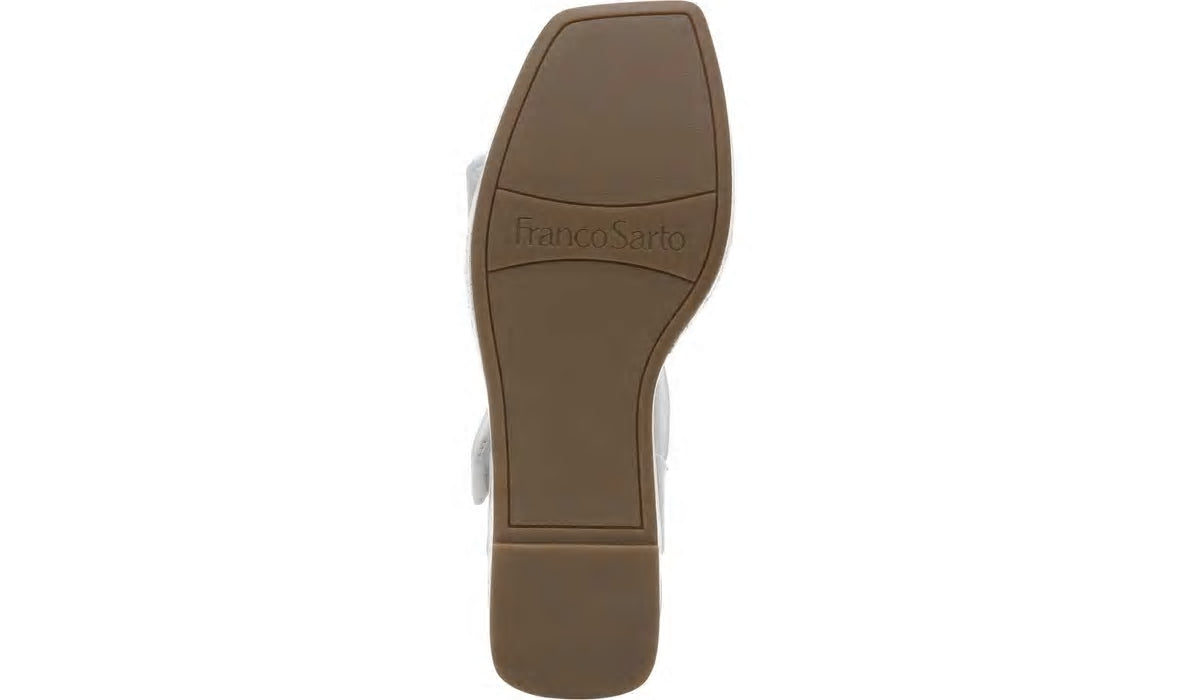 Franco Sweety Platform Wedge Sandal - White Leather