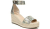 Green Snake Print Faux Leather