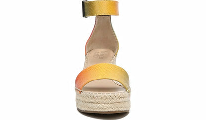Franco Clemens Espadrille Wedge Sandal - Multi Snake Print Faux Leather
