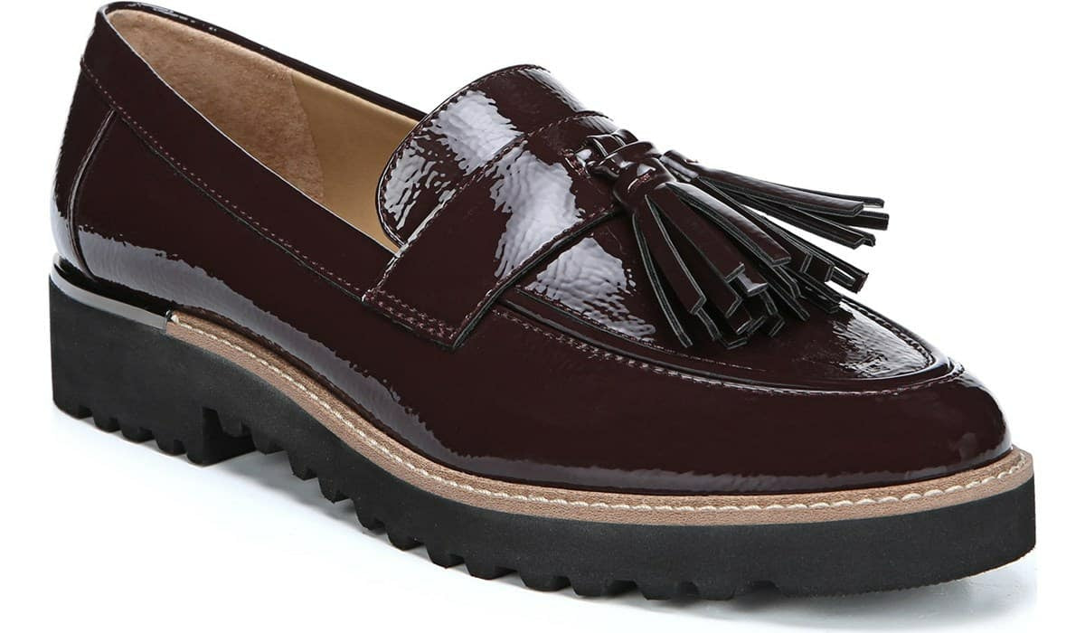 Franco Carolynn Loafer - Burgundy Faux Patent