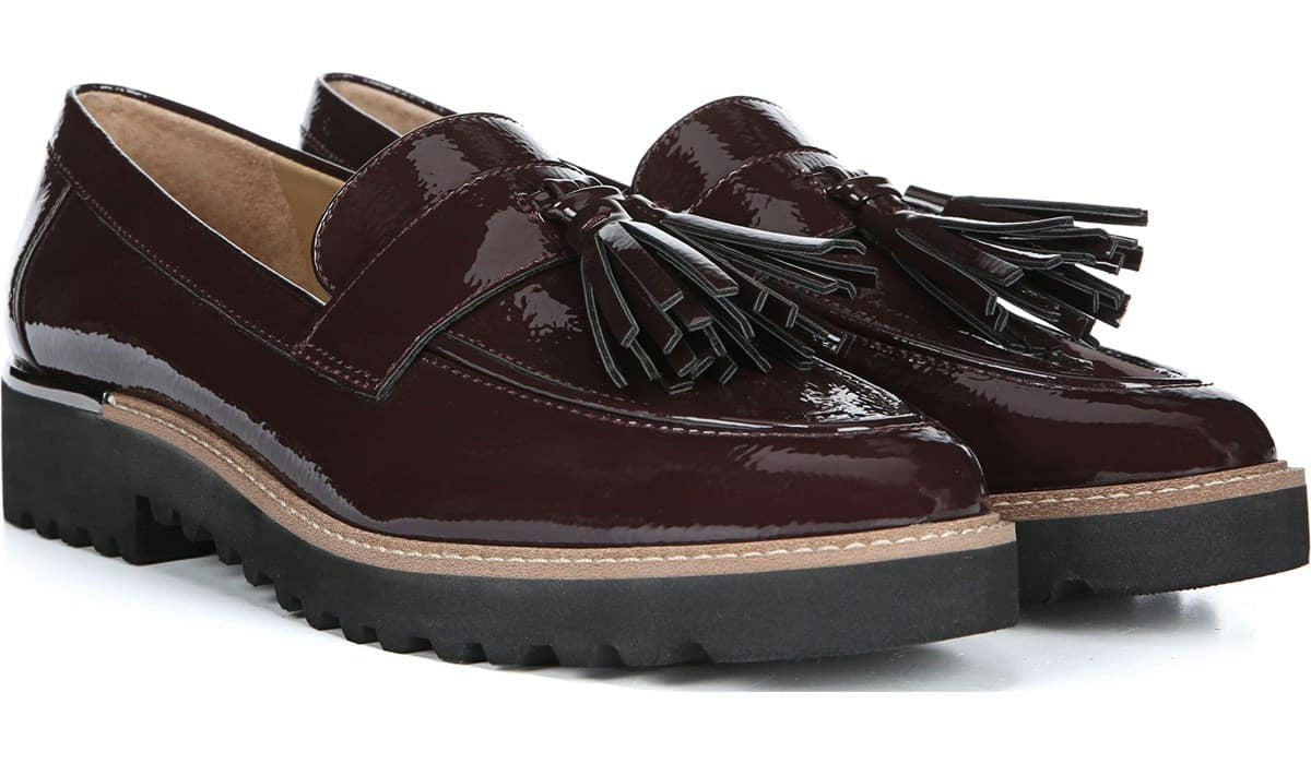 Franco Carolynn Loafer - Burgundy Faux Patent